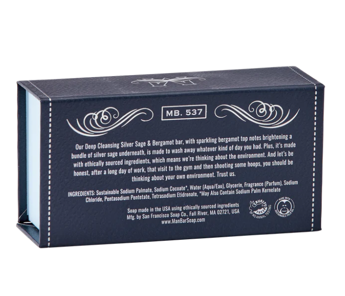 MAN BAR | Deep Clensing Silver Sage + Bergamot Fragrance