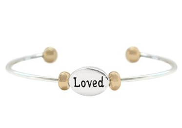 Loved Oval Bracelet, Silver