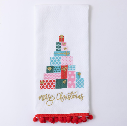 Tea Towel Present Tree