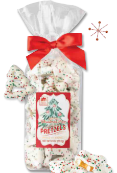 Creamy White Christmas Tree Pretzels