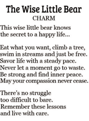The Wise Little Bear Charm