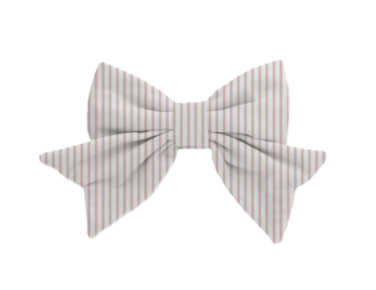 Fabric Bow Pink Stripe