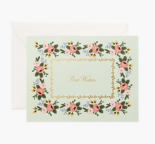 Rosa Best Wishes Card Greeting Card