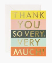 Color Block Thank You Greeting Card