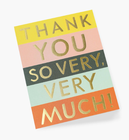 Color Block Thank You Greeting Card