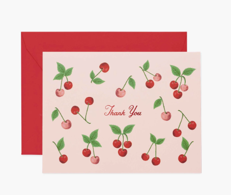 Cherries Thank You Card Greeting Card