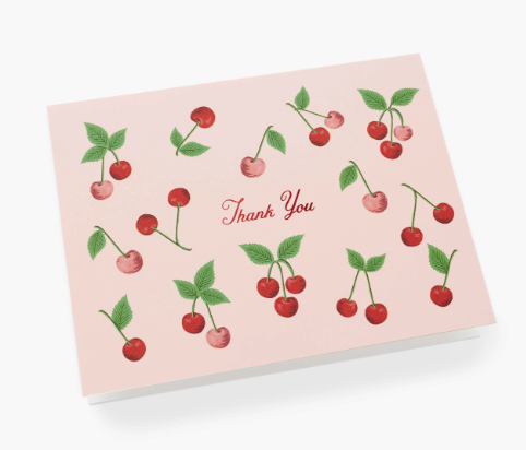 Cherries Thank You Card Greeting Card
