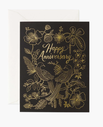 Love Birds Anniversary Greeting Card