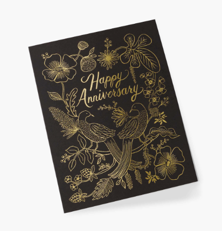 Love Birds Anniversary Greeting Card