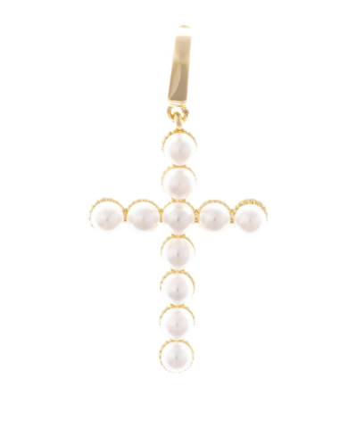 Luxe Charm Cross Pearl