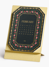 2026 Wildwood Brass Easel Desk Calendar
