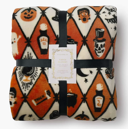 Halloween Argyle Fleece Blanket