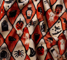Halloween Argyle Fleece Blanket