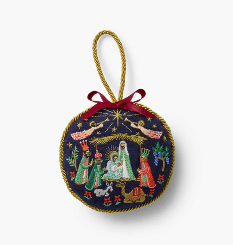 Embroidered Ornament Nativity