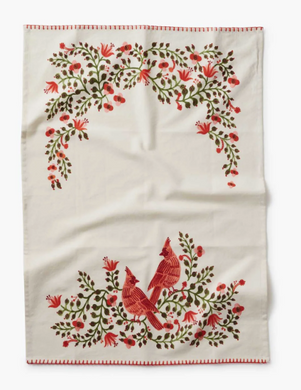 Cardinals Holiday Tea Towel