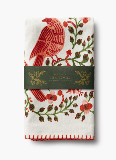 Cardinals Holiday Tea Towel