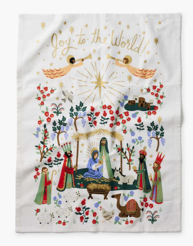 Nativity Holiday Tea Towel
