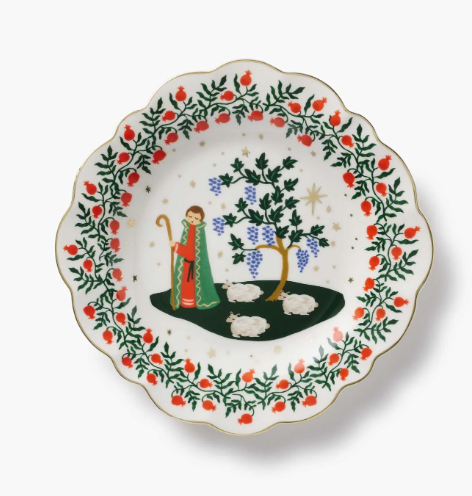Nativity Porcelain Dessert Plate Set