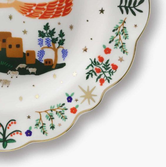Nativity Porcelain Dessert Plate Set