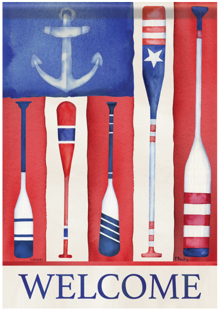 "Anchor & Oars" Dura Soft™ Garden Flag