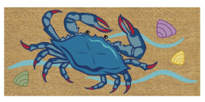 Blue Crab Flocked Coir Sassafras Switch Mat