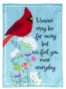 Cardinal Memorial Applique Garden Flag