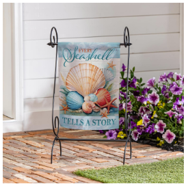 Seashell Story Suede Garden Flag