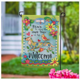 Dog Life Suede Garden Flag