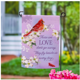 Memorial Cardinal Suede Garden Flag