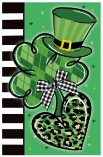 St. Patrick's Trio Applique Garden Flag