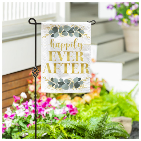 Happily Ever After Moire Garden Flag