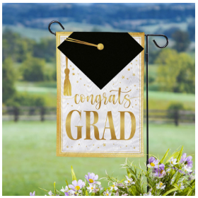 Graduation Moire Garden Flag