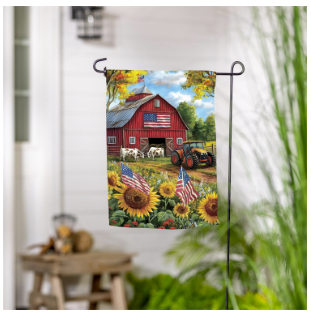 Patriotic Land Suede Garden Flag