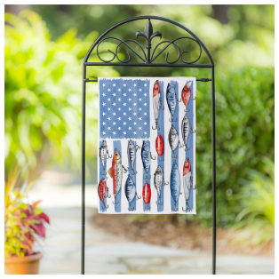 Fishing Life Suede Garden Flag