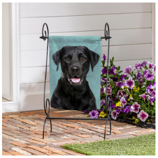 Pet Central Photo Dogs, Black Labrador Retriever Suede Garden Flag