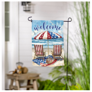 Patriotic Paradise Suede Garden Flag