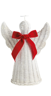 Red Bow Angel Sitter Large