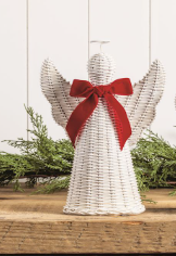 Red Bow Angel Sitter Large