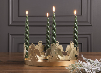 Gold Angel Advent Wreath