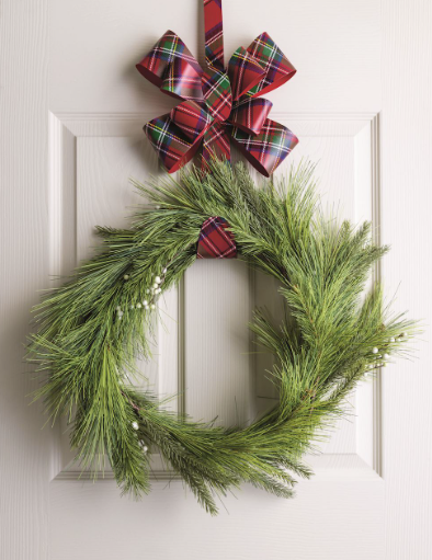 Tartan Bow Wreath Hanger