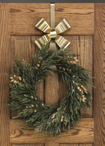 Gold Bow Wreath Hanger