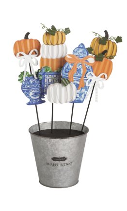 Pumpkin Topiary Garden Stake