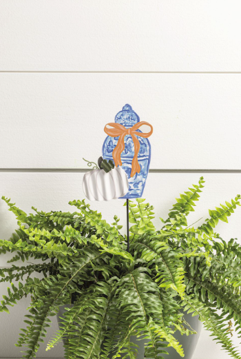 Pumpkin Topiary Garden Stake