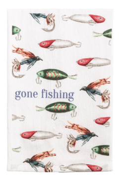 Gone Fishing Retreat Printed Towel