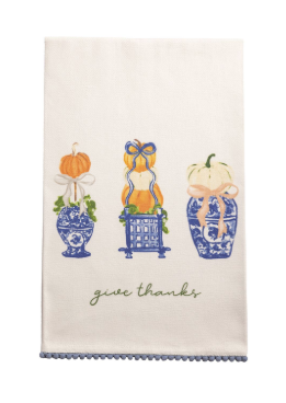 Give Thanks Topiary Towel