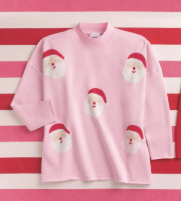 Pink Holiday Jacquard Sweater