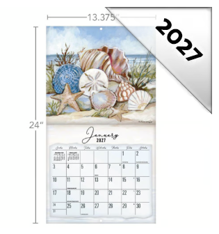 Coastal Shores 2027 Wall Calendar