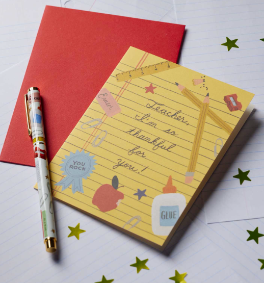 Thankful For Teacher Thank You Card