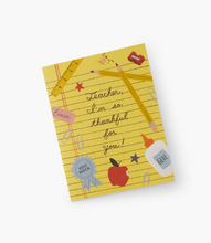 Thankful For Teacher Thank You Card