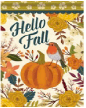 Autumn Robin Pair Large Durasoft™ Flag